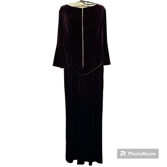 NWOT Calvin Klein Velvet Jumpsuit Plum Size 16 - Picture 5 of 15